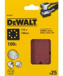 DeWalt DT3014 Feuilles Abrasives - G100 - 115x115 (25pce.) - DT3014-QZ