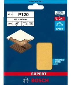 Bosch EXPERT 2608900893 - EXPERT Abrasif C470 Best For Wood And Paint, 115 X 107 Mm, Grain 120, 6 Trous, 10x -Boutique ROTHENBERGER 0a5f32879d9830bebc998b8a742f865e