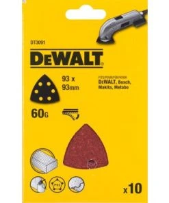 DeWalt DT3091 Feuilles Abrasives Pour Ponceuse Delta - K60 - 93mm (10pcs) - DT3091-QZ