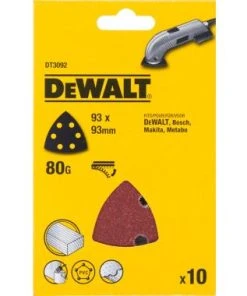 DeWalt DT3092 Feuilles Abrasive Pour Ponceuse Delta - K80 - 93mm (10pce.) - DT3092-QZ