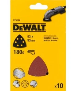DeWalt DT3094 Feuilles Abrasives Pour Ponceuse Delta -93x93mm (10pcs) - DT3094-QZ