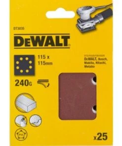 DeWalt DT3035 Feuilles Abrasives - G240 - 115x115 (25pce.) - DT3035-QZ