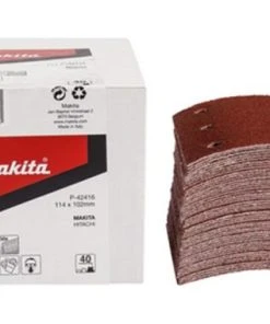 Makita P -42472 Feuilles De Ponçage - 114 X 102 , Grains 180 , - Bois (50 Pcs)