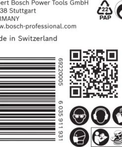 Bosch EXPERT 2608900916 - EXPERT Abrasif C470 Best For Wood And Paint, Diamètre 125 Mm, Grain 400, 8 Trous, 50x -Boutique ROTHENBERGER b6ada42b6f1579e8c271fda3ebae0ad1