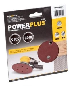 Powerplus POWAIR0124 - Papier Abrasif Ø150mm G240
