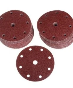 50 Disques De Ponçage Makita P -32574 - Velcro Rouge - Grains 40 - 150 Mm