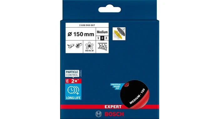 Bosch EXPERT 2608900007 - EXPERT Plateau De Ponçage Multi-trous Mi-dur, 150 Mm, GET 55-125 Professional; 3M; Dynabrade; Mirka; Rupes 2 Bosch EXPERT 2608900007 - EXPERT Plateau De Ponçage Multi-trous Mi-dur, 150 Mm, GET 55-125 Professional; 3M; Dynabrade; Mirka; Rupes – Image 2